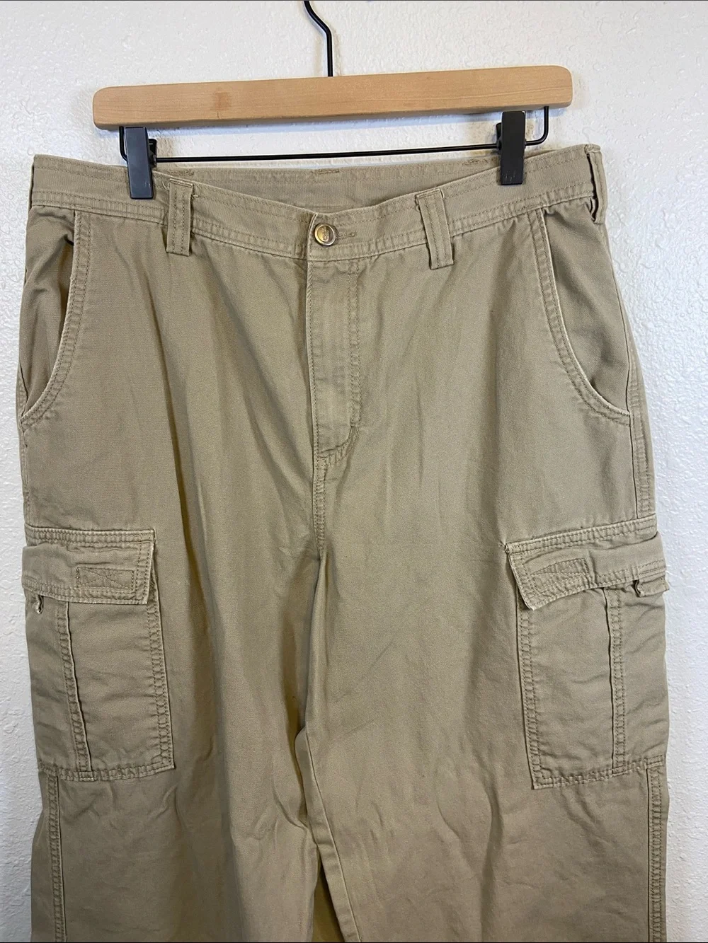 The North Face Men's Khaki Cargo Outdoor Hiking Camping Pants Size 34